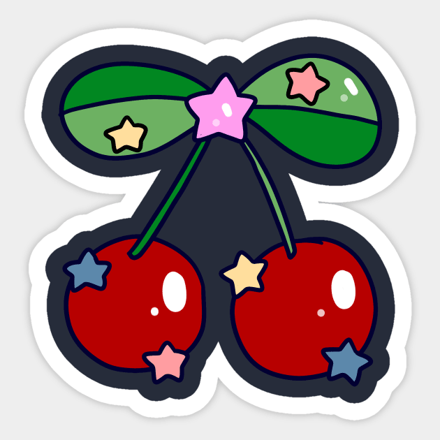 Stars and Cherries Sticker by saradaboru